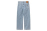 PU BADGE WASHED STRAIGHT CUT JEANS