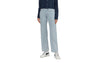 PU BADGE INDIGO STRIPE STRAIGHT CUT JEANS