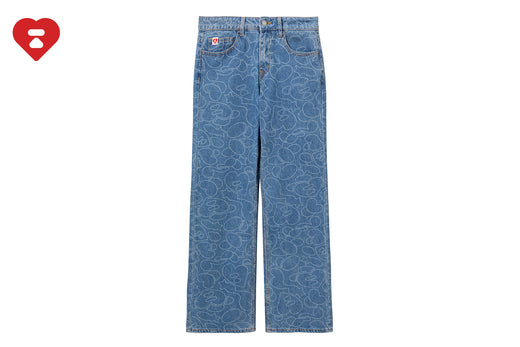 CAMO WASHED STRAIGHT CUT JEANS