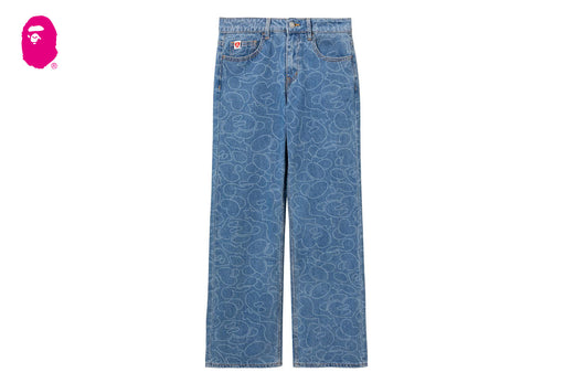 CAMO WASHED STRAIGHT CUT JEANS