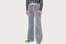 APEE FLOCKED INDIGO DENIM PANTS #1