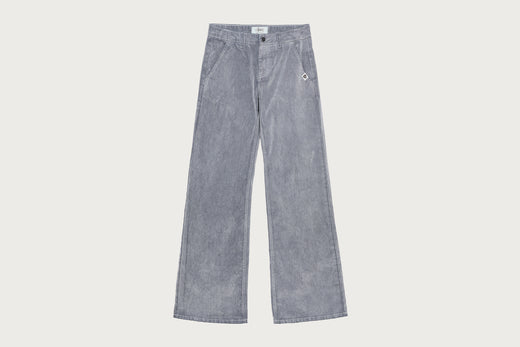 APEE FLOCKED INDIGO DENIM PANTS #1