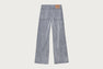 APEE FLOCKED INDIGO DENIM PANTS #1