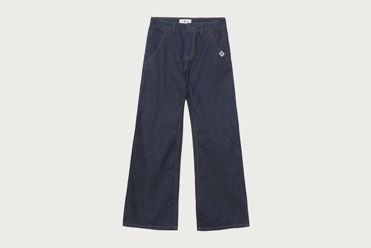 APEE FLOCKED INDIGO DENIM PANTS #2