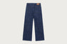 EMBOSSED LINE CAMO BACK HEART DENIM PANTS