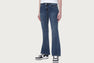 FLARED HEM WASHED DENIM PANTS