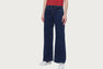 APEE WASHED STRAIGHT CUT DENIM PANTS