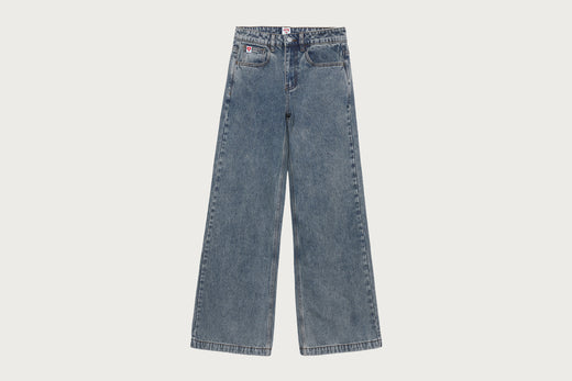 APEE WASHED STRAIGHT CUT DENIM PANTS