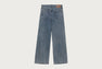 APEE WASHED STRAIGHT CUT DENIM PANTS