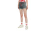 PU BADGE DENIM SHORTS #1
