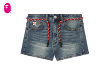 HEART BADGE SKINNY DENIM SHORTS #1
