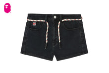 HEART BADGE SKINNY DENIM SHORTS #2