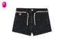 HEART BADGE SKINNY DENIM SHORTS #2