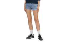 PU BADGE DENIM SHORTS