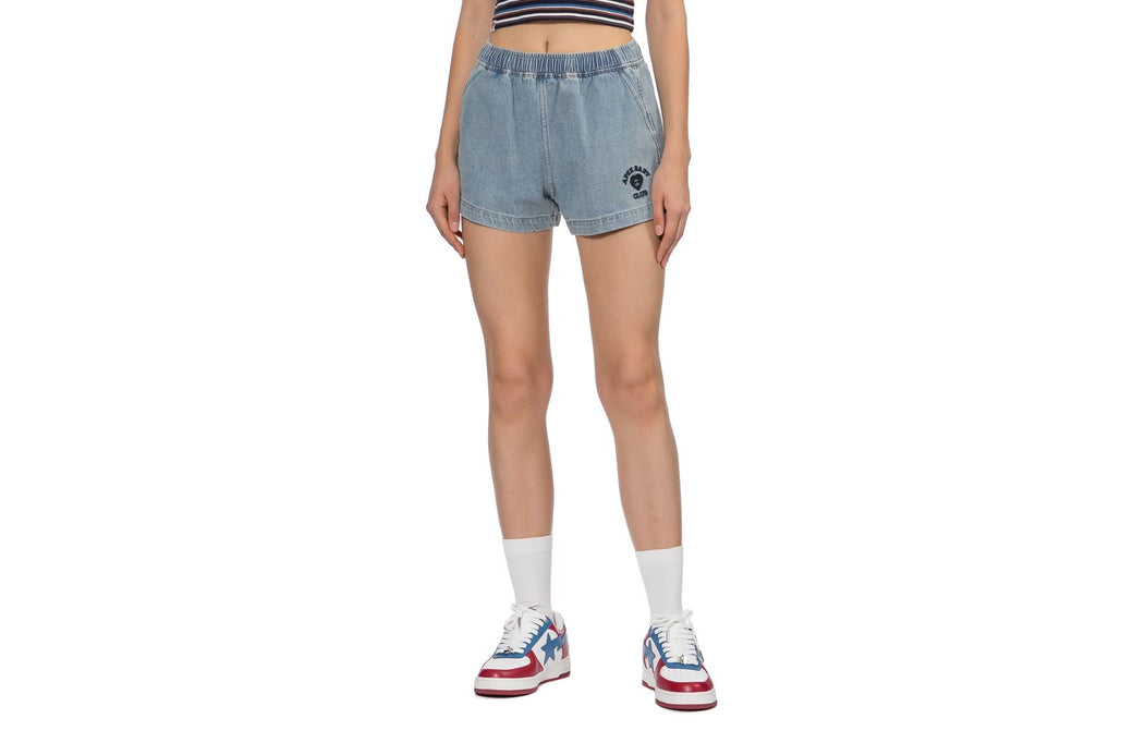 EMBRO LOGO DENIM TRAINING SHORTS | bape.com