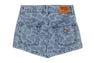 PU BADGE CAMO PRINTED DENIM SKORT