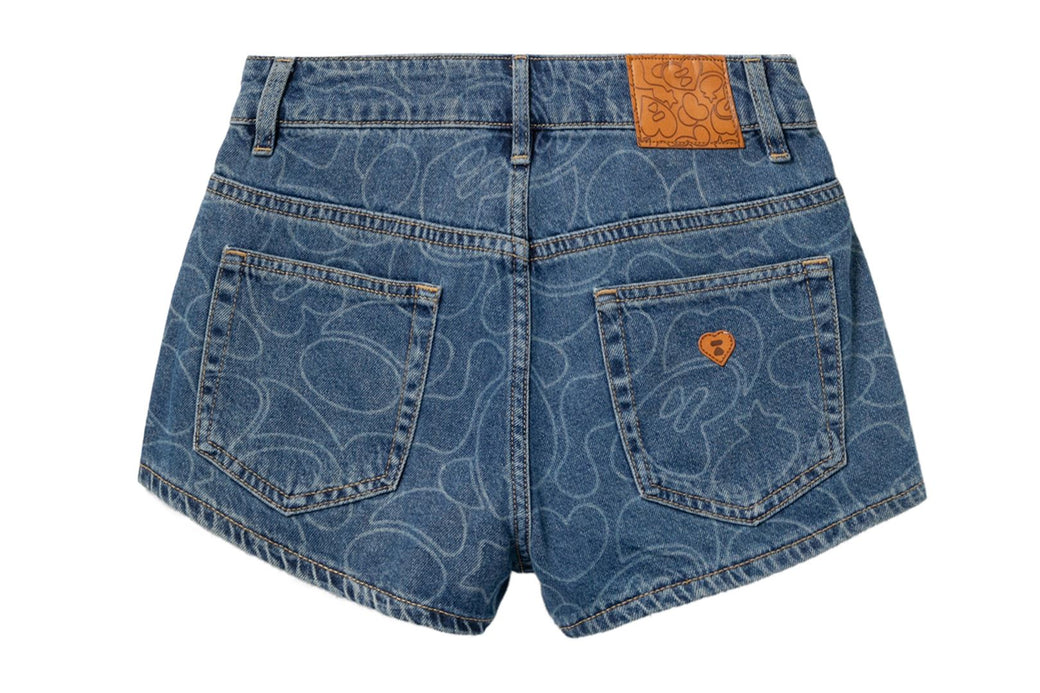 CAMO WASHED DENIM SHORTS | bape.com