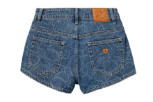 CAMO WASHED DENIM SHORTS
