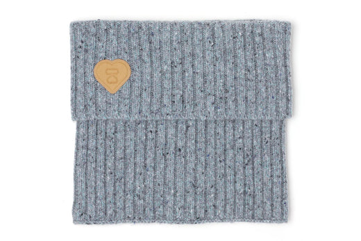 SUEDE BADGE NECK WARMER