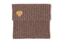 SUEDE BADGE NECK WARMER