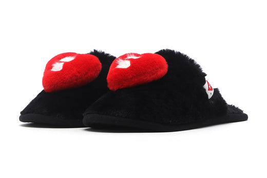 APEE HEART FURRY SLIPPER