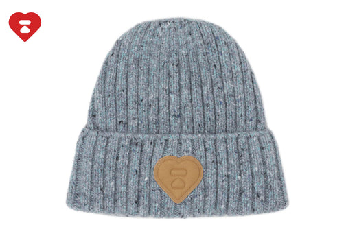 SUEDED BADGE BEANIE