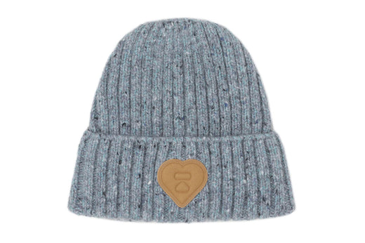 SUEDED BADGE BEANIE