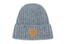 SUEDED BADGE BEANIE
