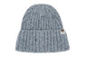 SUEDED BADGE BEANIE
