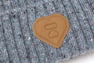 SUEDED BADGE BEANIE