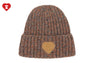 SUEDED BADGE BEANIE