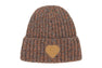 SUEDED BADGE BEANIE