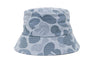 CAMO LASER PRINTED DENIM BUCKET HAT