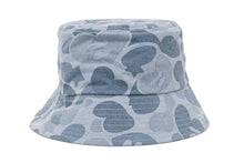 CAMO LASER PRINTED DENIM BUCKET HAT