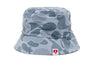 CAMO LASER PRINTED DENIM BUCKET HAT