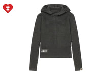 HOODED RIB SWEATER