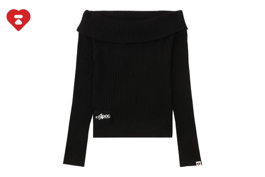 OFF SHOULDER RIB SWEATER