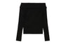 OFF SHOULDER RIB SWEATER