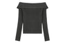 OFF SHOULDER RIB SWEATER