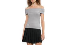 OFF-SHOULDER RIBBED TOP