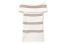 OFF-SHOULDER STRIPES TOP
