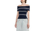 OFF-SHOULDER STRIPES TOP