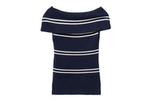 OFF-SHOULDER STRIPES TOP