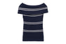 OFF-SHOULDER STRIPES TOP