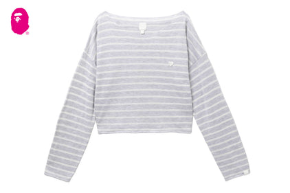 HEART BADGE KNIT SWEAT