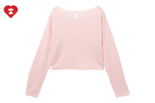 HEART BADGE KNIT SWEAT