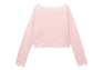 HEART BADGE KNIT SWEAT
