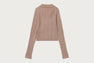 APEE HALF PLACKET STRETCH KNIT TOP #1