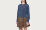 EMBROIDERY HEART BADGE KNIT CARDIGAN