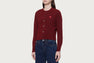 EMBROIDERY HEART BADGE KNIT CARDIGAN